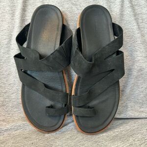 MERRELL Black Leather Slide Sandals, Women’s‎ Size 9, EUC